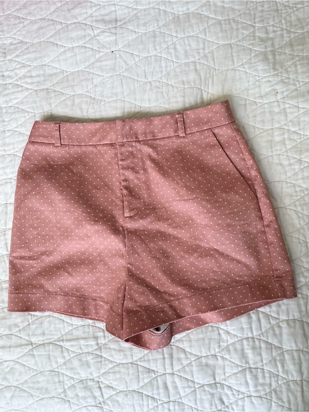 Forever 21 Pink Polka Dot High Waisted Tailored Shorts M Coquette Retro Summer